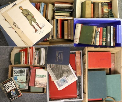 Lot 1354 - Seven Boxes of Military Books