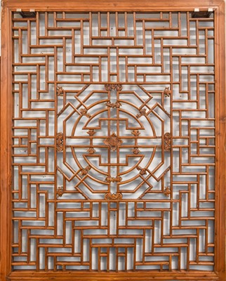 Lot 1131 - A Chinese Panel, with a concentric pierced...