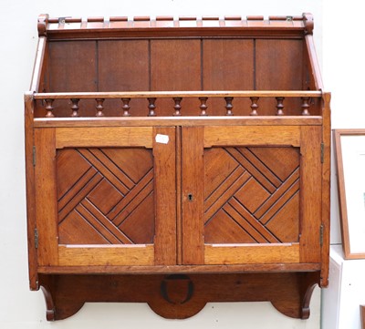 Lot 1152 - A Late 19th-century Oak Wall Cabinet, with...