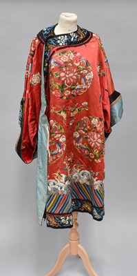 Lot 2171 - Early 20th Century Chinese Red Silk Robe,...