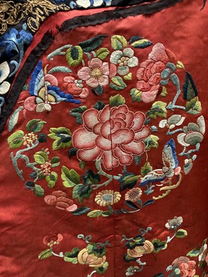 Lot 2171 - Early 20th Century Chinese Red Silk Robe,...