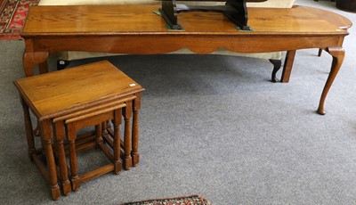 Lot 1112 - An Oak Hall Bench, in 18th century style, with...