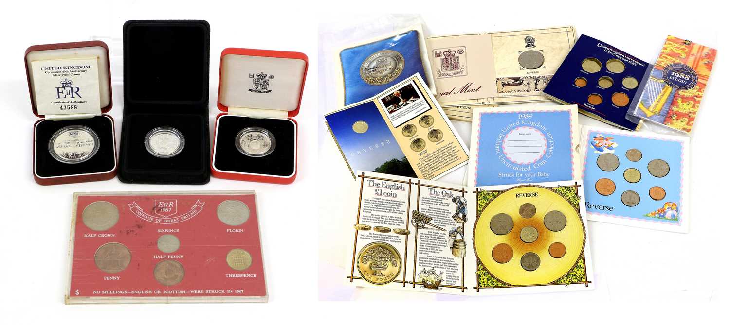 Lot 421 - Assortment of Silver Proof Coins and Brilliant...