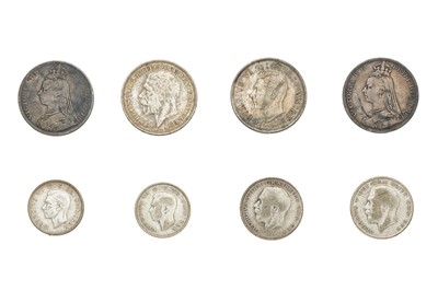 Lot 78 - Assortment of British Silver Coinage, 8 coins...