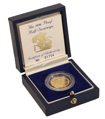 Lot 257 - Elizabeth II, Proof Half Sovereign 1986, obv....