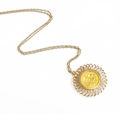 Lot 270 - A Sovereign Pendant on Chain, dated 1899...