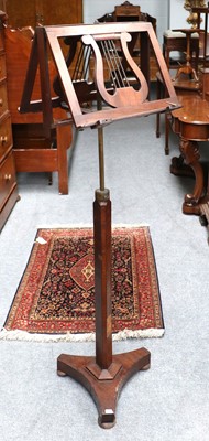 Lot 1232 - A Regency Mahogany Rise and Fall Music Stand,...