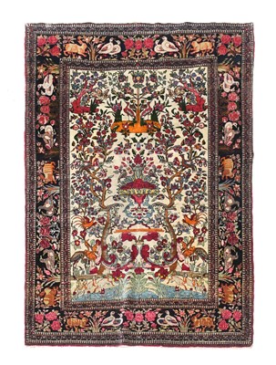 Lot 640 - Isfahan Rug Central Iran, circa 1920 The ivory...