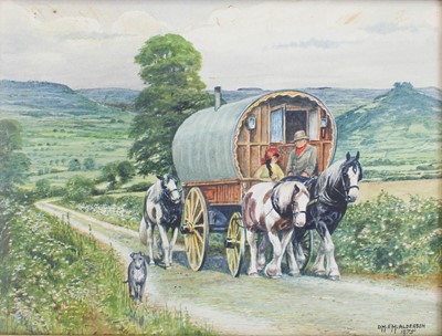 Lot 1032 - DM & EM Alderson (20th century) Gypsy wagon on...