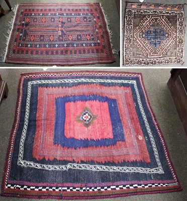 Lot 1023 - An Afshar Sofreh, the flat woven field with a...