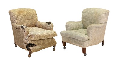 Lot 898 - A Pair of Howard & Sons Deep-Seated Armchairs,...