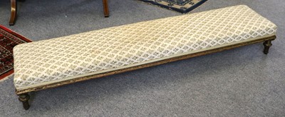 Lot 1113 - A 19th Century Upholstered Ebonised Footstool,...