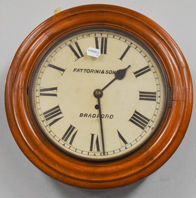 Lot 1201 - An Oak 12" Dial Wall Timepiece, early 20th...