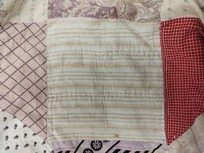 Lot 2188 - 19th Century Cotton Patchwork Bed Cover with...