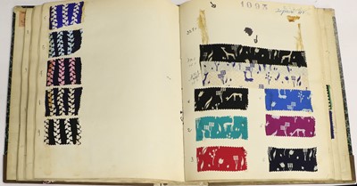 Lot 2177 - Album of French Silk Samples 1930-4, printed...