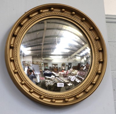 Lot 1349 - A Regency Style Convex Wall Mirror, 60cm diameter