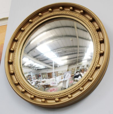 Lot 1349 - A Regency Style Convex Wall Mirror, 60cm diameter