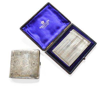 Lot 174 - A Victorian Silver Card-Case and a George V...
