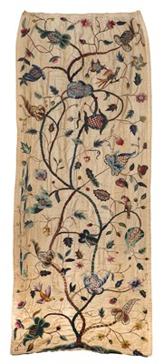 Lot 2136 - Two Pairs of Early 20th Century Crewelwork...