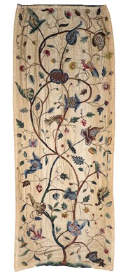 Lot 2136 - Two Pairs of Early 20th Century Crewelwork...