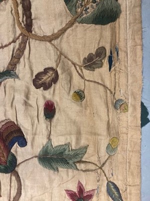 Lot 2136 - Two Pairs of Early 20th Century Crewelwork...