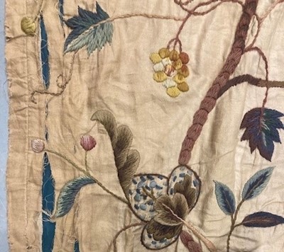 Lot 2136 - Two Pairs of Early 20th Century Crewelwork...