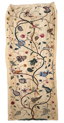 Lot 2136 - Two Pairs of Early 20th Century Crewelwork...