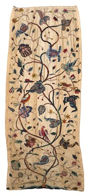 Lot 2136 - Two Pairs of Early 20th Century Crewelwork...