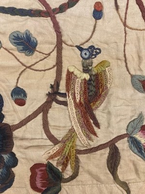 Lot 2136 - Two Pairs of Early 20th Century Crewelwork...