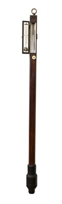 Lot 1271 - A Mahogany Ships Barometer, signed Bate,...