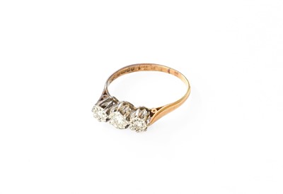 Lot 119 - An 18 Carat Gold Diamond Three Stone Ring, the...