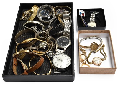 Lot 147 - A Quantity of Wristwatches, including two lady'...