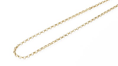 Lot 122 - A 9 Carat Gold Trace Link Chain, length 57cm