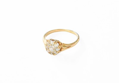 Lot 109 - A Diamond Cluster Ring, the old cut diamonds...