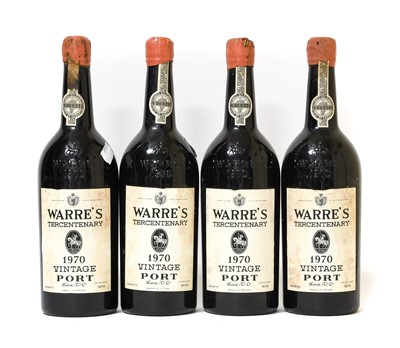 Lot 3215 - Warre's Tercentenary 1970 Vintage Port (four...