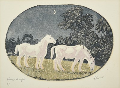 Lot 99 - Gwen Raverat (1885-1957) "Horses at Night"...