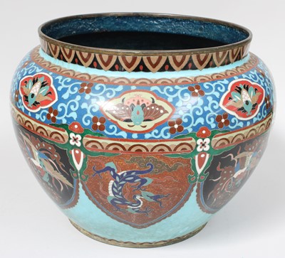 Lot 377 - A Japanese Cloisonne Jardiniere, Meiji period,...