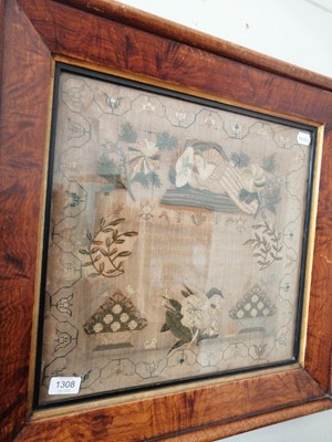 Lot 1308 - A Needlework Sampler Worked by Elizabeth...