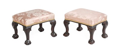 Lot 880 - A Pair of Victorian Carved Mahogany...