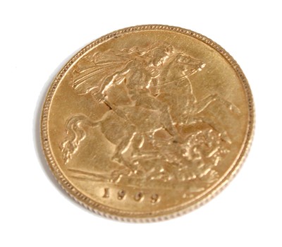Lot 131 - A Gold Half Sovereign, dated 1909