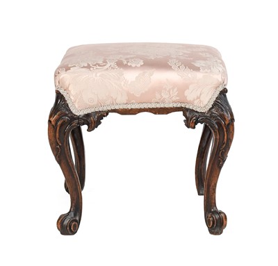 Lot 881 - A George III Carved Mahogany Dressing Stool,...