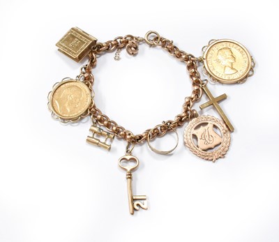 Lot 136 - A Fancy Link Bracelet, stamped '9' and '.375',...