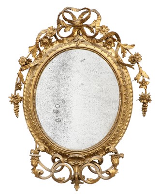 Lot 878 - A Victorian Gilt and Gesso Girandole Mirror,...