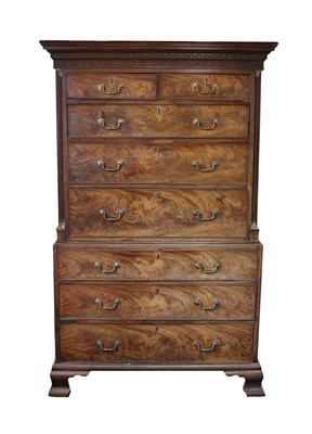 Lot 326 - A George III Mahogany Secretaire Chest on...