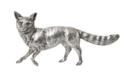 Lot 2261 - A German Silver Model of a Fox