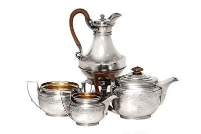 Lot 2210 - A Four-Piece George III Silver Tea-Service