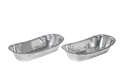 Lot 2270 - A Pair of Victorian Silver Knife-Trays