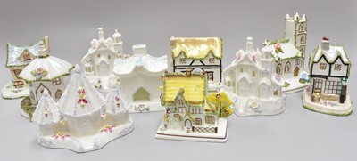 Lot 282 - Ten Various Coalport Cottages (one tray)