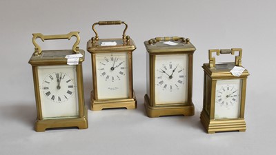 Lot 321 - Four Brass Carriage Timepieces