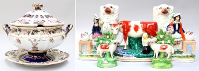 Lot 295 - 19th Century Staffordshire Models, including a...